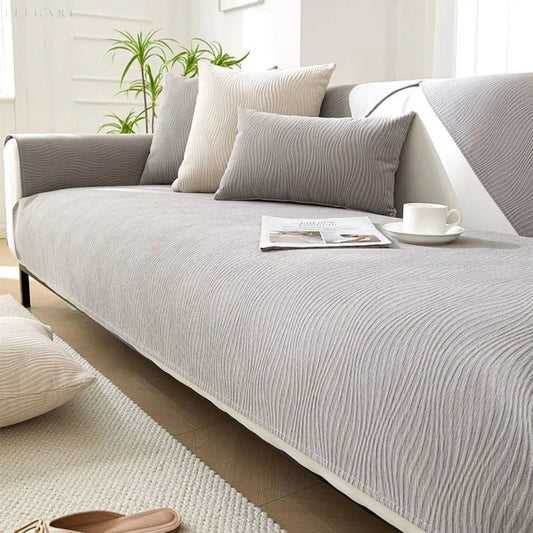 Cloud Sofa - Elegant och Superskön Chenille Soffa Täcke L form