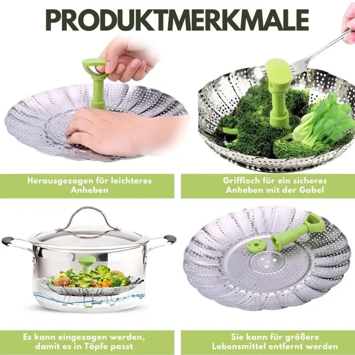 Carvallo - faltbar sömlös ångkokare