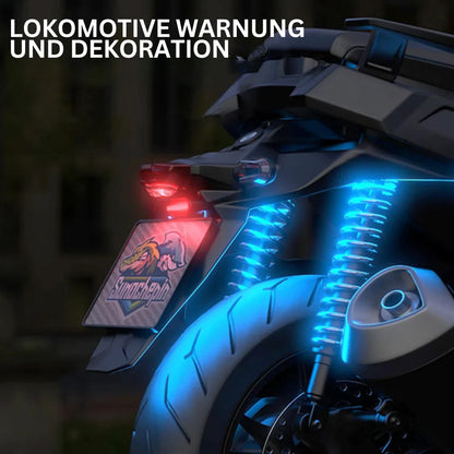 Trådlöst LED-motorcykelbakljus – Uppladdningsbar fjärrkontroll för broms- och varningsljus