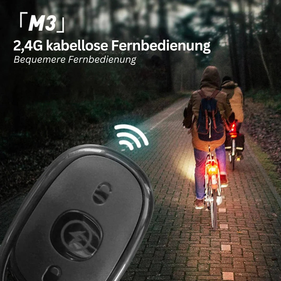 Trådlöst LED-motorcykelbakljus – Uppladdningsbar fjärrkontroll för broms- och varningsljus