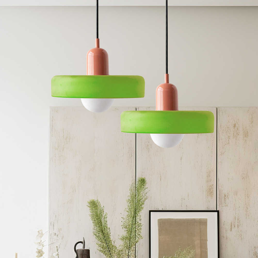 Bauhaus Färgglad Glas Hänglampa
