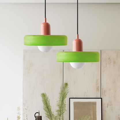 Bauhaus Färgglad Glas Hänglampa
