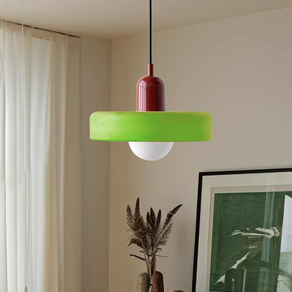 Bauhaus Färgglad Glas Hänglampa