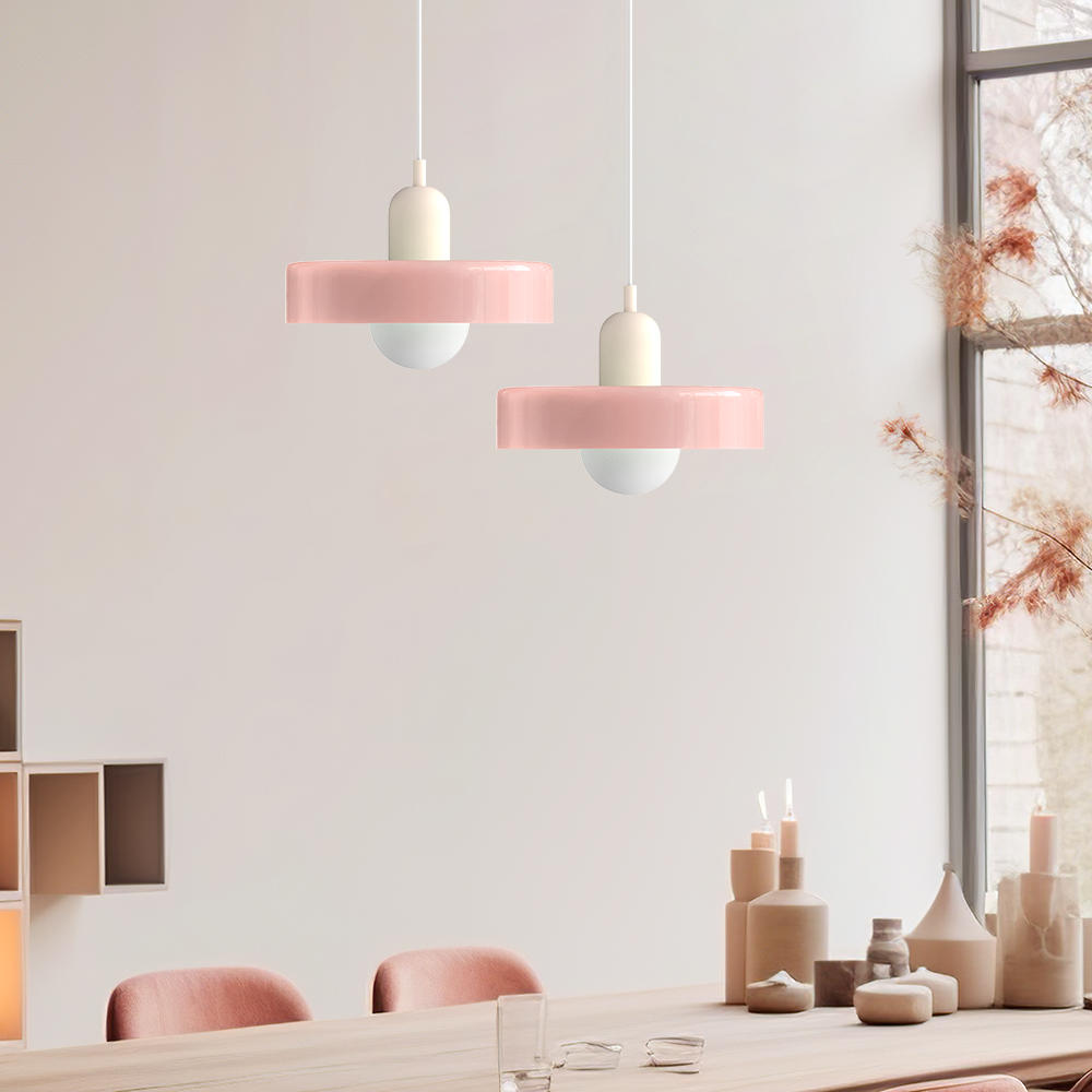 Bauhaus Inspired Colorful Glass Pendant Lamp