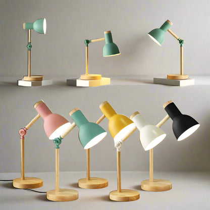 Royallure Wood Nordisk Skrivbordslampa - Justerbar, Minimalistisk Design, E26/E27 Sockel