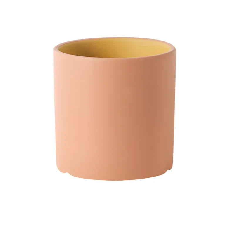 Carvallo – Lyxig Rund Keramisk Blomkruka med Handglaserad Elegans