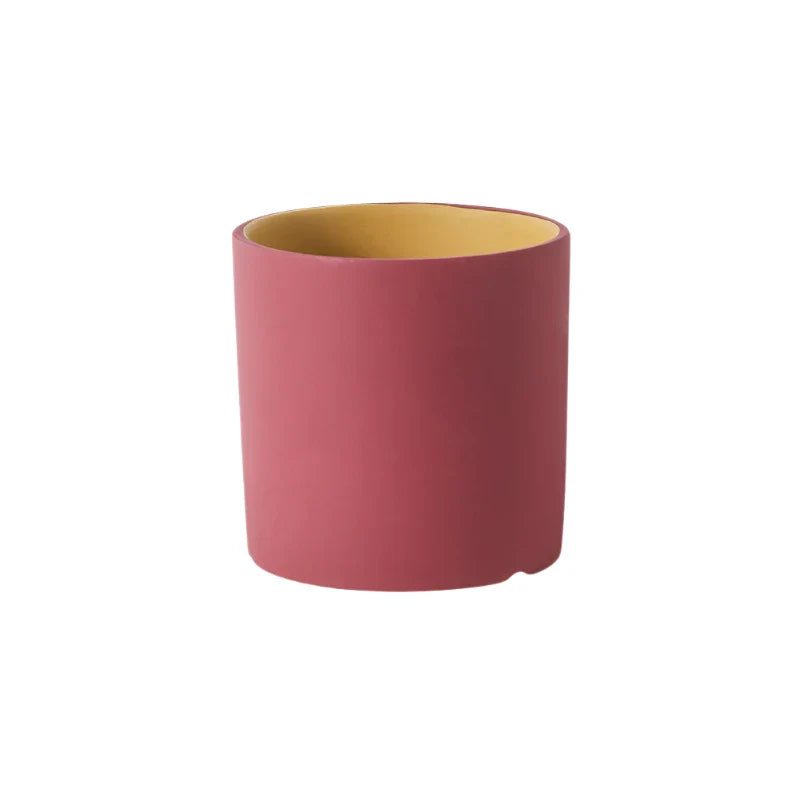 Carvallo – Lyxig Rund Keramisk Blomkruka med Handglaserad Elegans