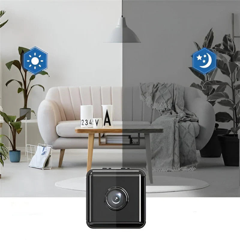 Kompakt trådlös WLAN-övervakningskamera – Minikamera med live streaming