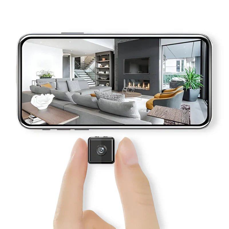 Kompakt trådlös WLAN-övervakningskamera – Minikamera med live streaming