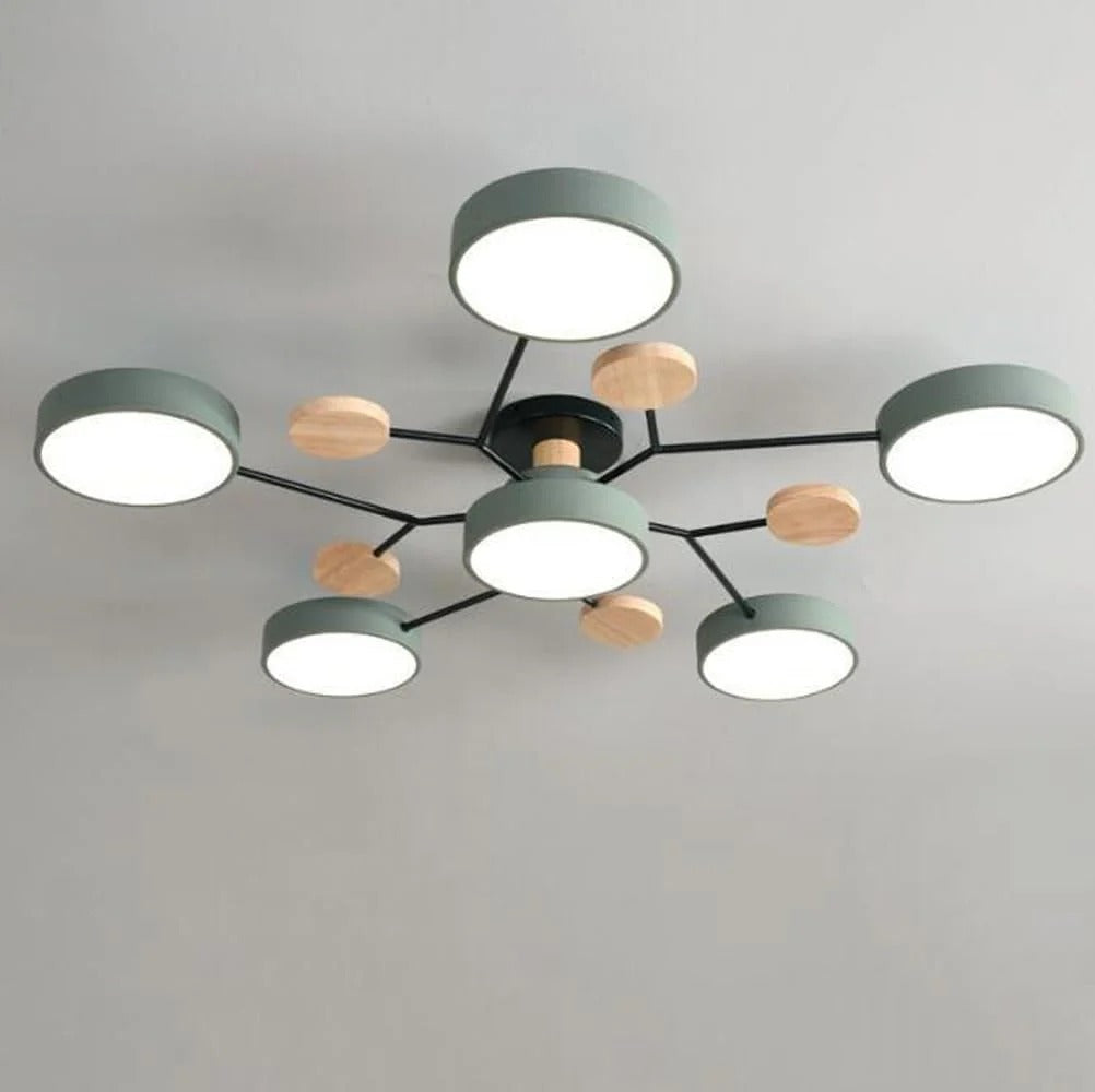 Iron LED Taklampa | Modern Semi-Flush Belysning | 33.46 till 37 tum | Stilig Hemdekoration