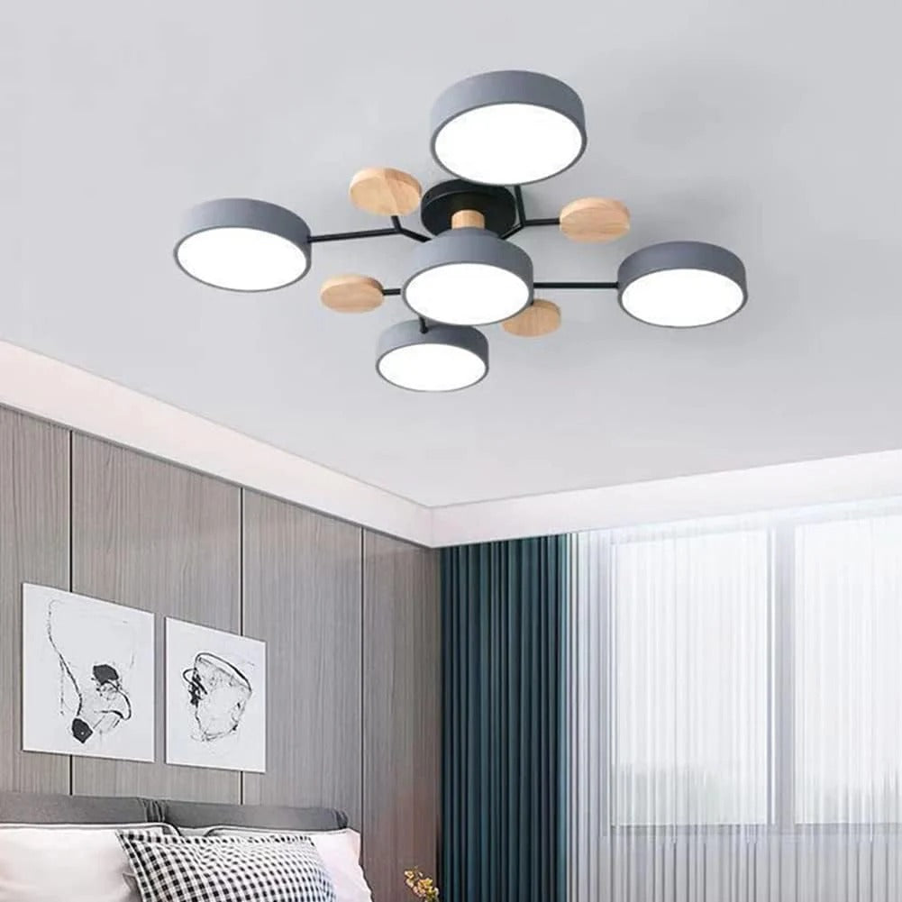 Iron LED Taklampa | Modern Semi-Flush Belysning | 33.46 till 37 tum | Stilig Hemdekoration