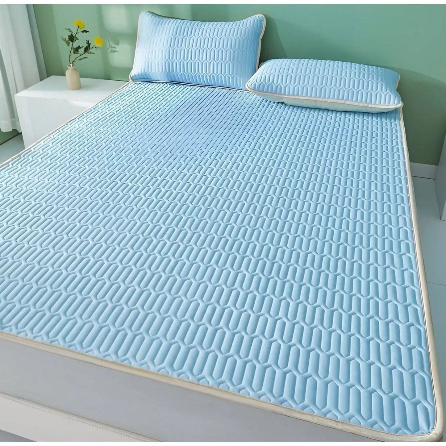 CoolDream Set - Latex Kylmadrass Set med Kuddöverdrag