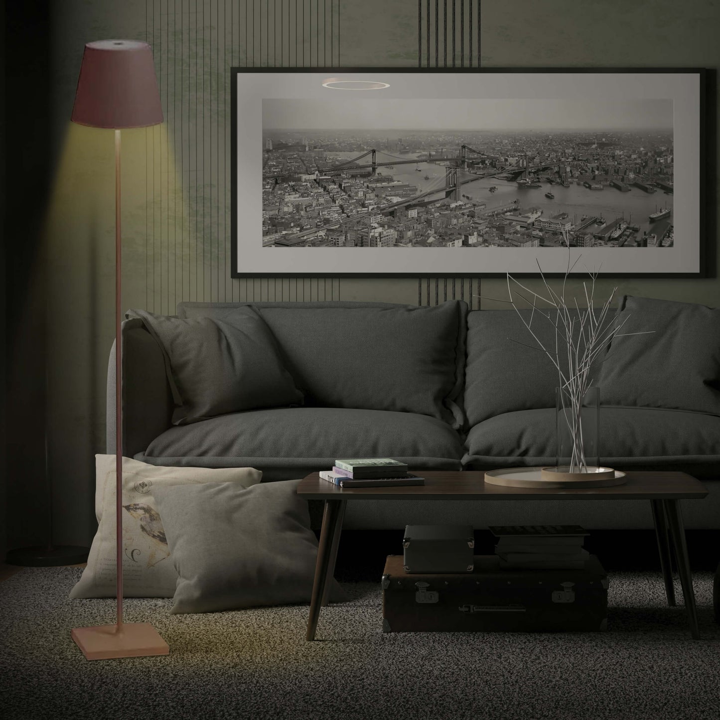 Royaleva Trådlös Golvlampa – Sleek Modern Vattentålig LED-belysning för Hem och Kontor