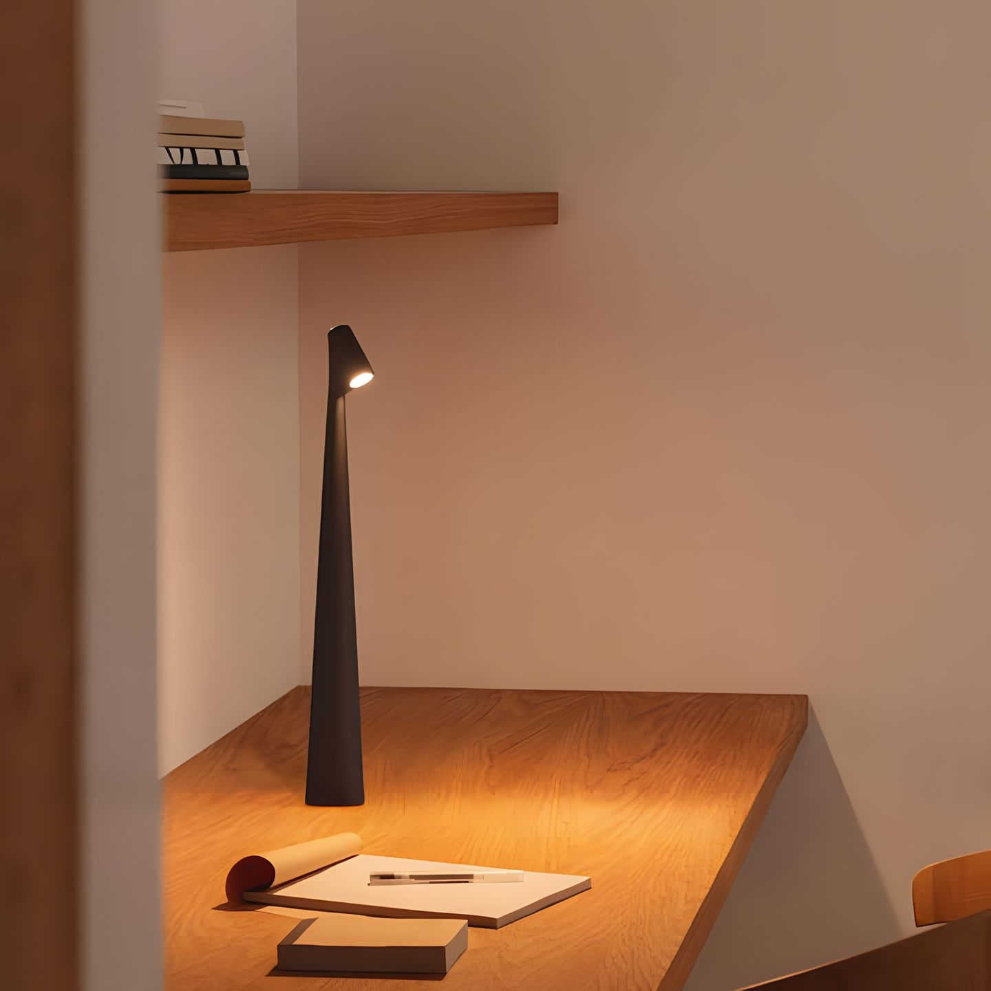 LunaSlim Elegant Bordslampa med Trådlös Funktionalitet