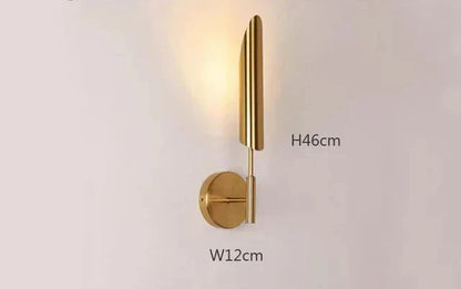 GoldenGlow – Minimalistisk LED Vägglampa för Vardagsrum &amp; Sovrum