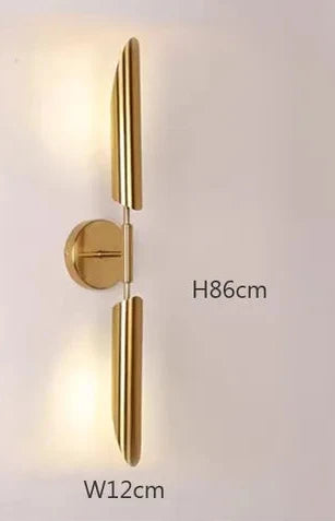 GoldenGlow – Minimalistisk LED Vägglampa för Vardagsrum &amp; Sovrum