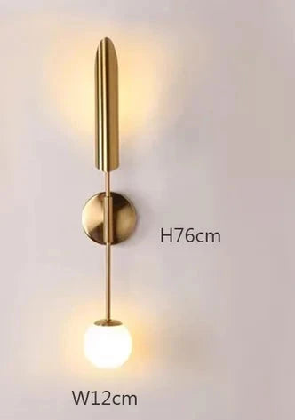 GoldenGlow – Minimalistisk LED Vägglampa för Vardagsrum &amp; Sovrum