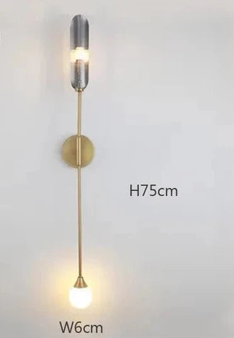 GoldenGlow – Minimalistisk LED Vägglampa för Vardagsrum &amp; Sovrum