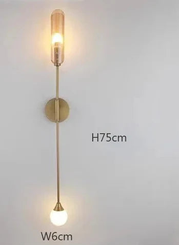 GoldenGlow – Minimalistisk LED Vägglampa för Vardagsrum &amp; Sovrum