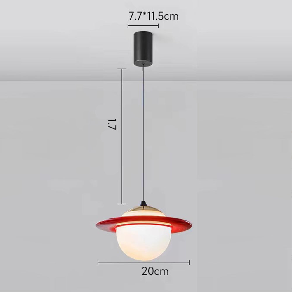 Kreativ Färgglad Planet Glas Pendel