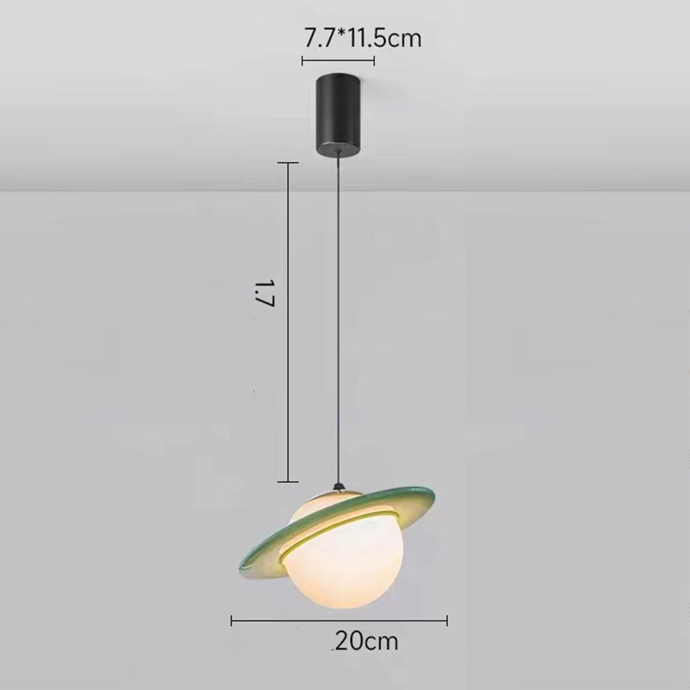 Kreativ Färgglad Planet Glas Pendel