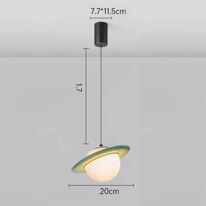 Kreativ Färgglad Planet Glas Pendel