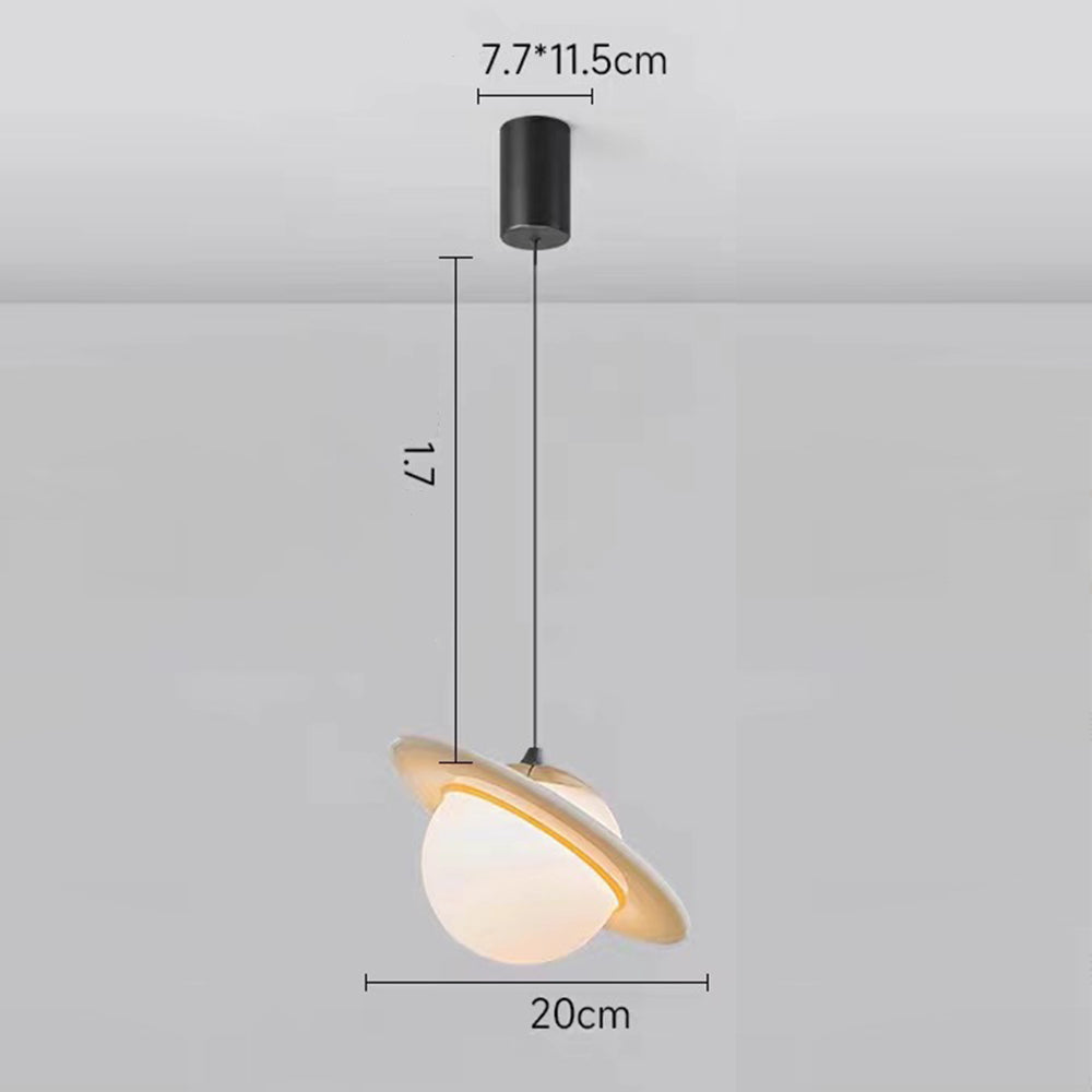 Kreativ Färgglad Planet Glas Pendel