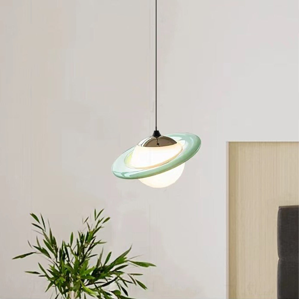 Kreativ Färgglad Planet Glas Pendel