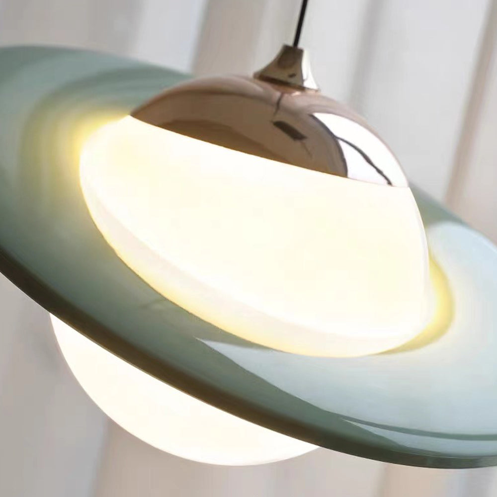 Kreativ Färgglad Planet Glas Pendel