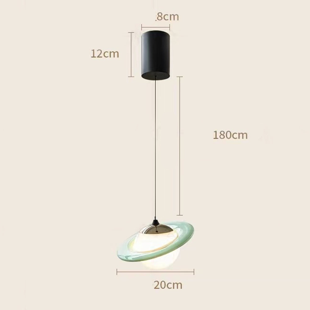 Kreativ Färgglad Planet Glas Pendel
