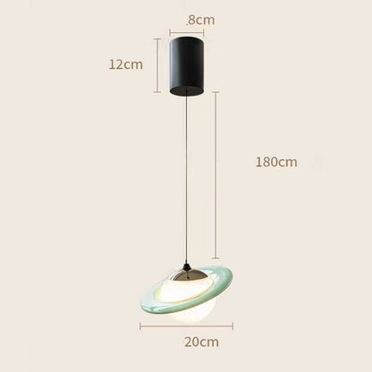 Kreativ Färgglad Planet Glas Pendel