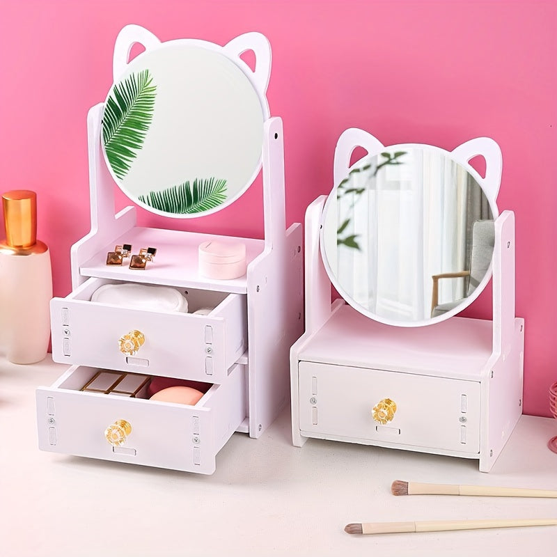 Makeup Spegel Med Förvaring Söt Bord Design