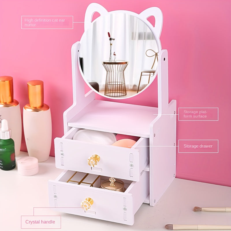 Makeup Spegel Med Förvaring Söt Bord Design