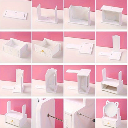 Makeup Spegel Med Förvaring Söt Bord Design