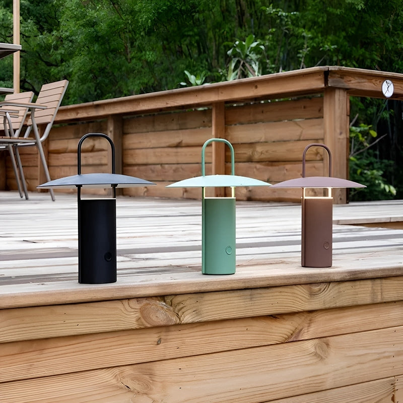 Carvallo LED Trädgårdslampa Återuppladdningsbar | Vattentät & Trådlös | Varmvit Stämningsljus | 7x19x24 cm