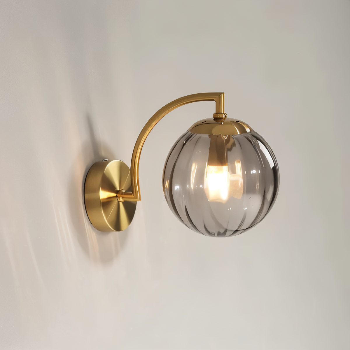 CrystGlo LED-vägglampa – Retro-glasvägglampa för mysigt, varmt ljus