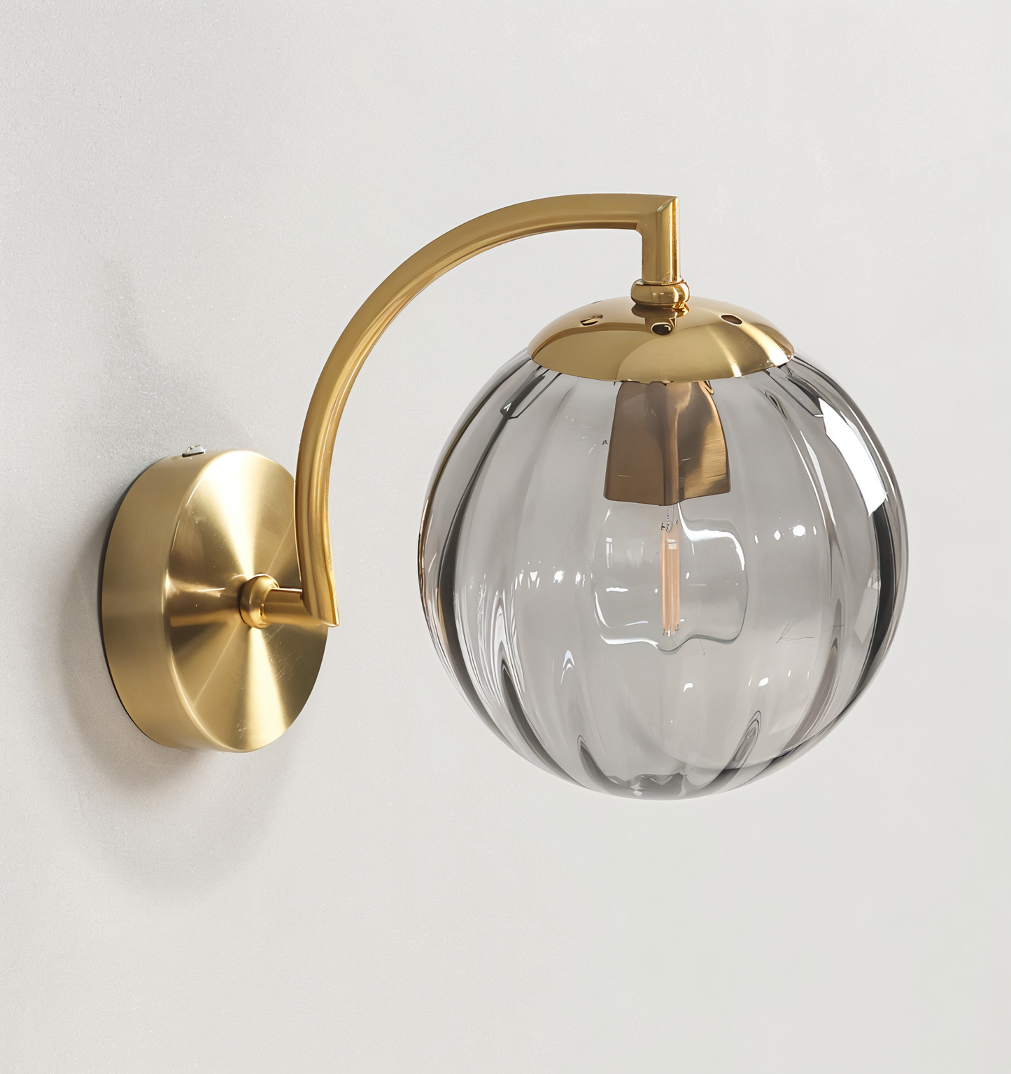 CrystGlo LED-vägglampa – Retro-glasvägglampa för mysigt, varmt ljus