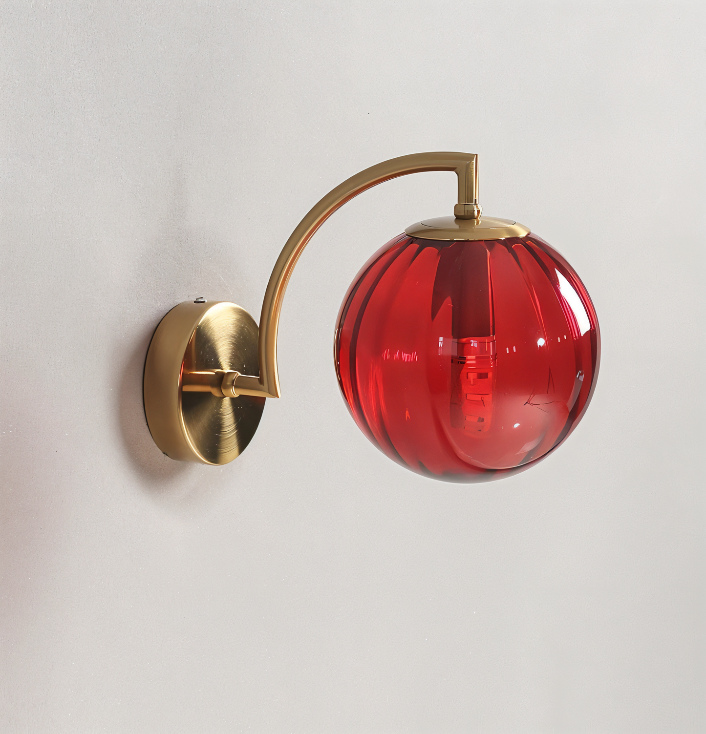 CrystGlo LED-vägglampa – Retro-glasvägglampa för mysigt, varmt ljus