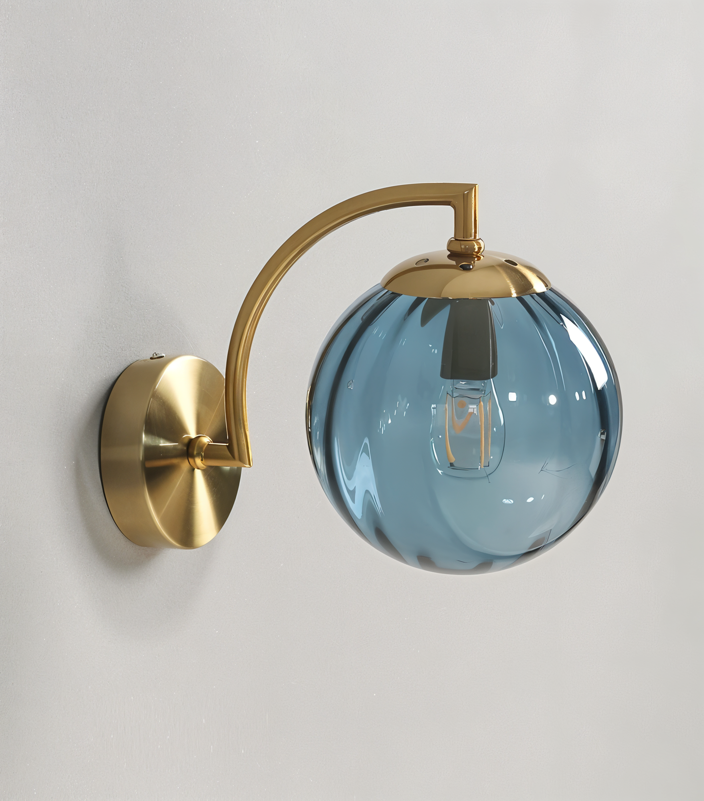 CrystGlo LED-vägglampa – Retro-glasvägglampa för mysigt, varmt ljus