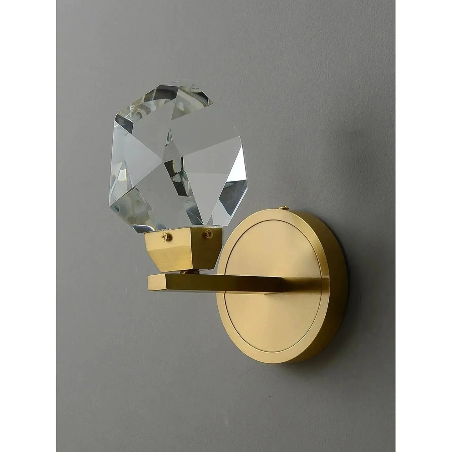 CrystalGleam Light - Lyxig Modern Guld Kristall LED Vägglampa