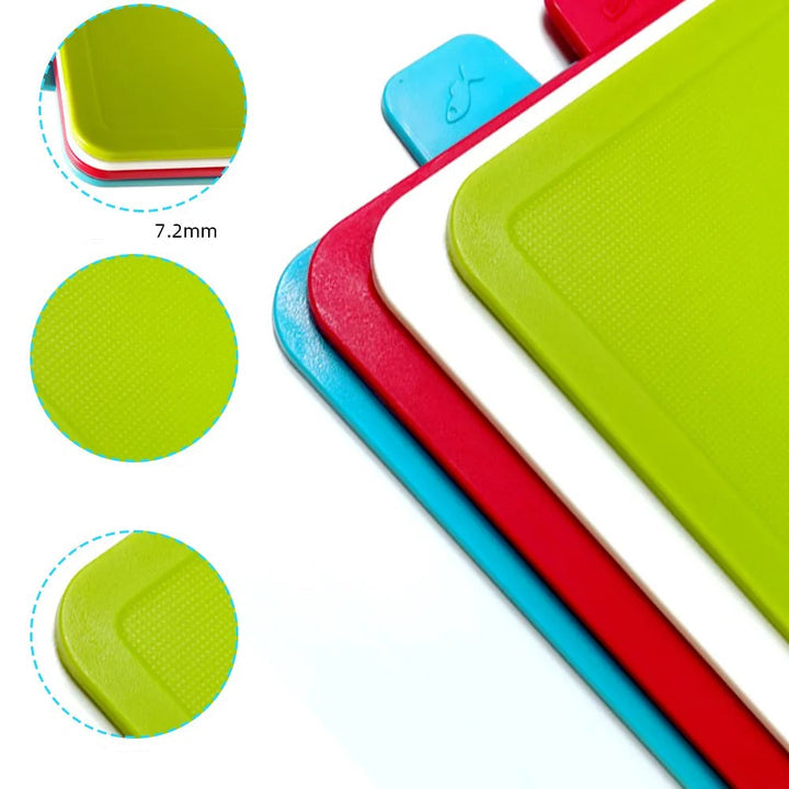 Skärbrädes-set (4-delat) Med praktisk hållare