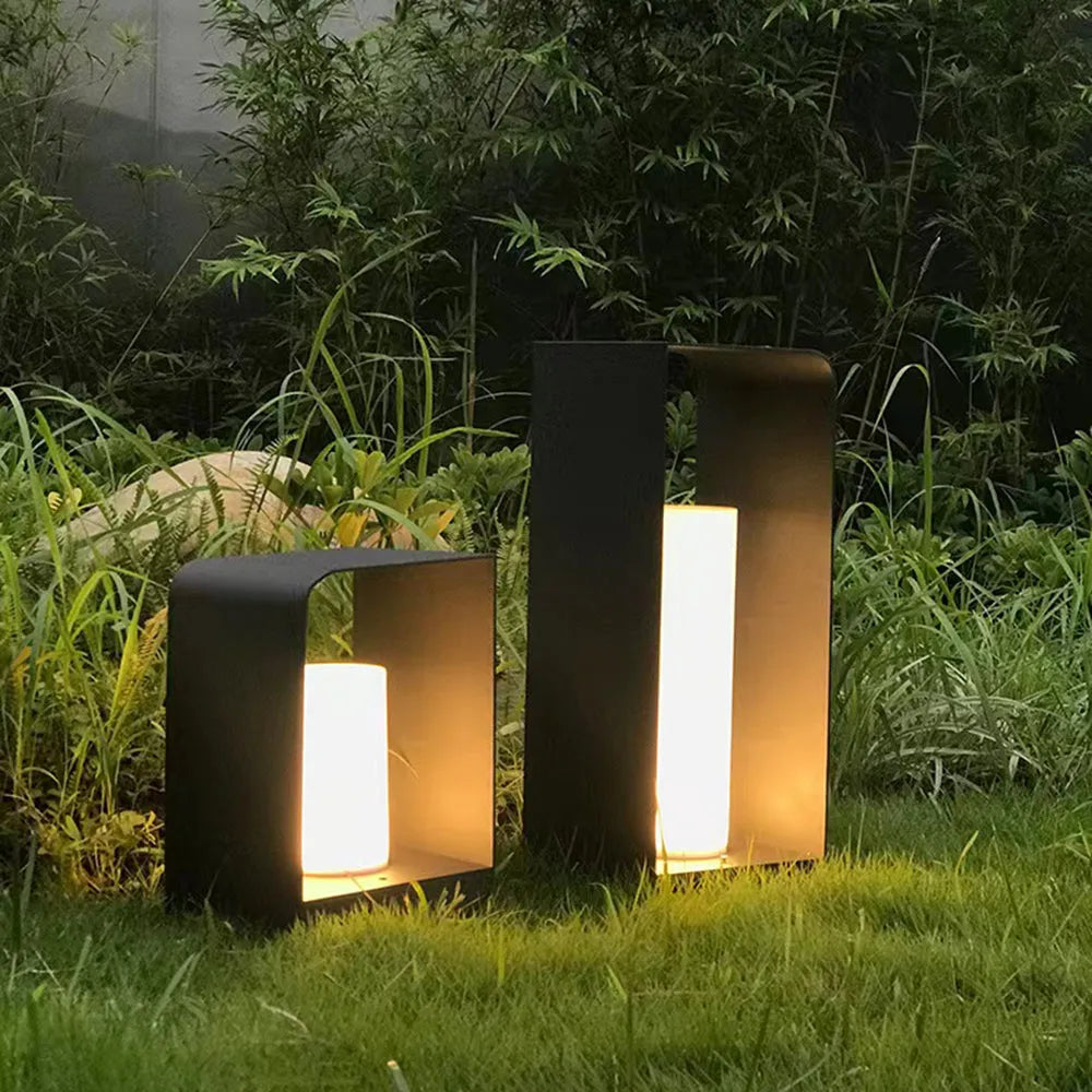 Utomhus Golvlampa Metall Solenergi LED Ljus