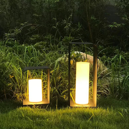 Utomhus Golvlampa Metall Solenergi LED Ljus