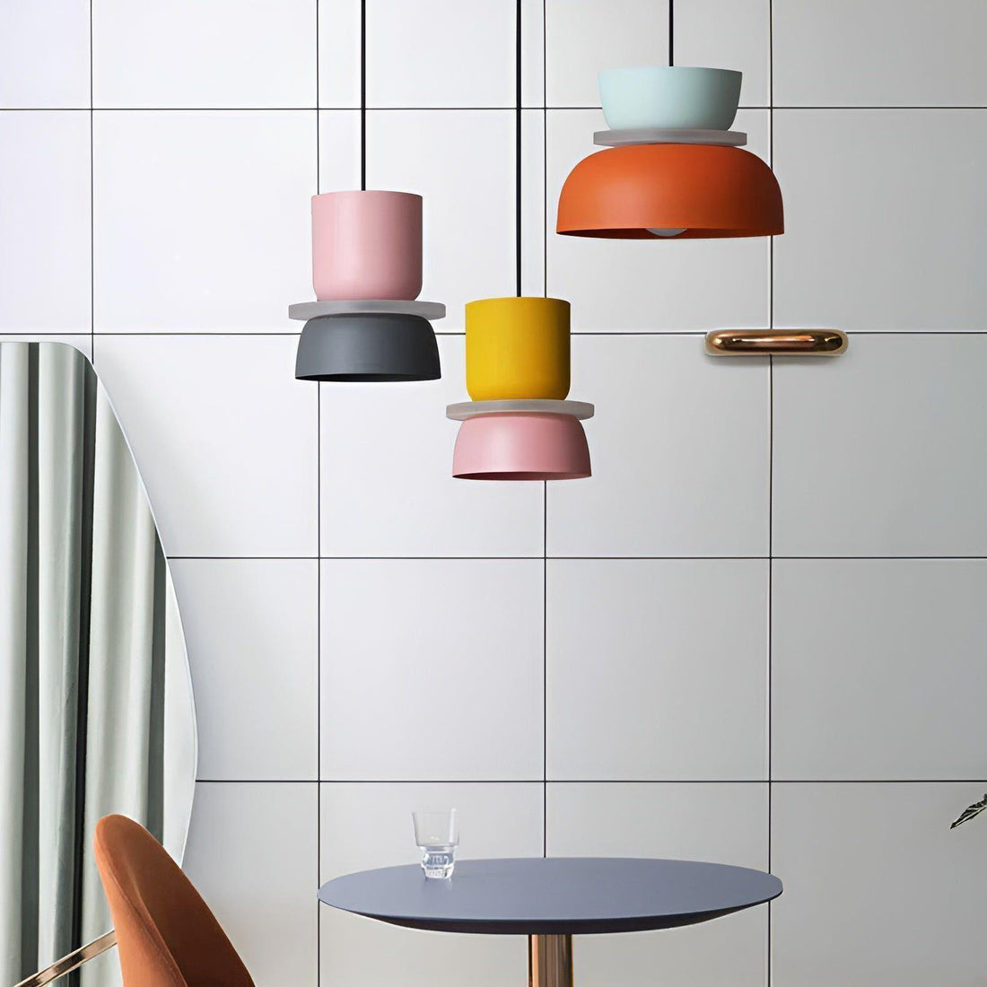 LED-hängande lampan i macaronstil – Dekorativ taklampa för ditt hem