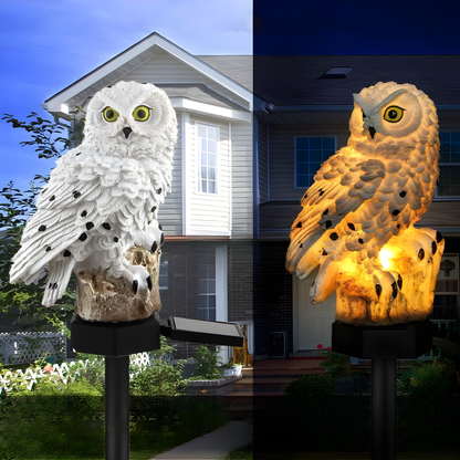 OwlGlow Lampa - Solcellsdriven Uggla LED Lampa Trädgårdsdekoration Ljus