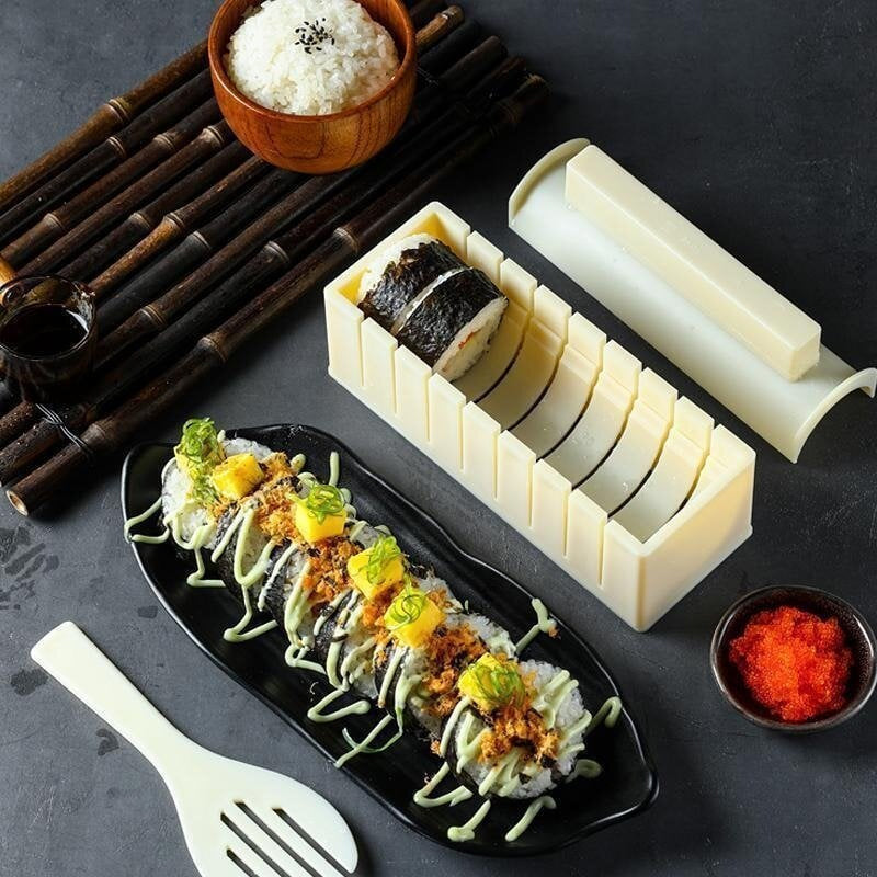 DIY Sushi Mäster-Set – Enkelt sushi-form-set för perfekta hemgjorda rullar