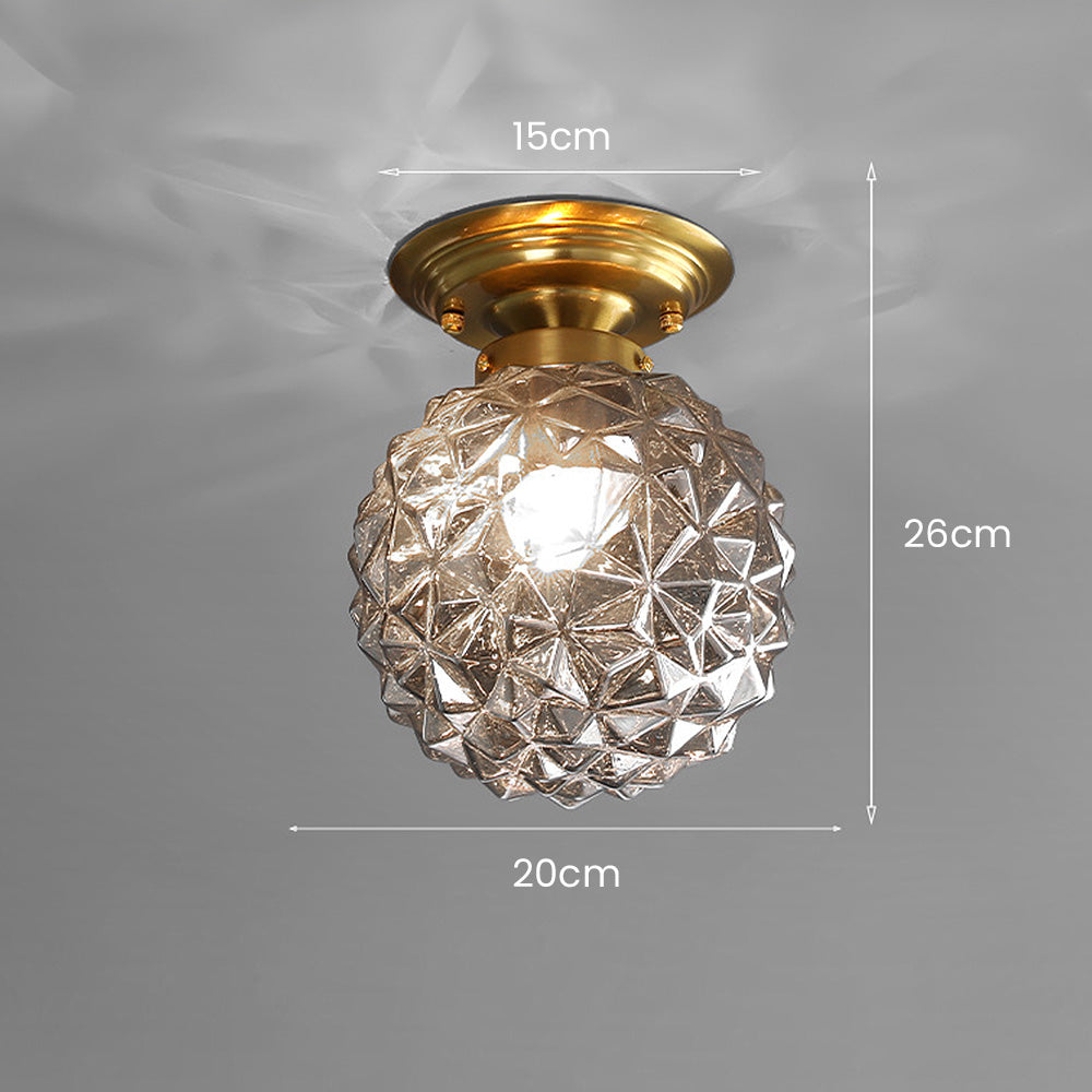 Modern Klar Glas Boll Taklampa för Hallen