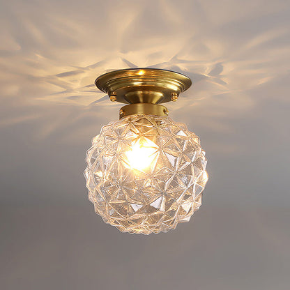 Modern Klar Glas Boll Taklampa för Hallen