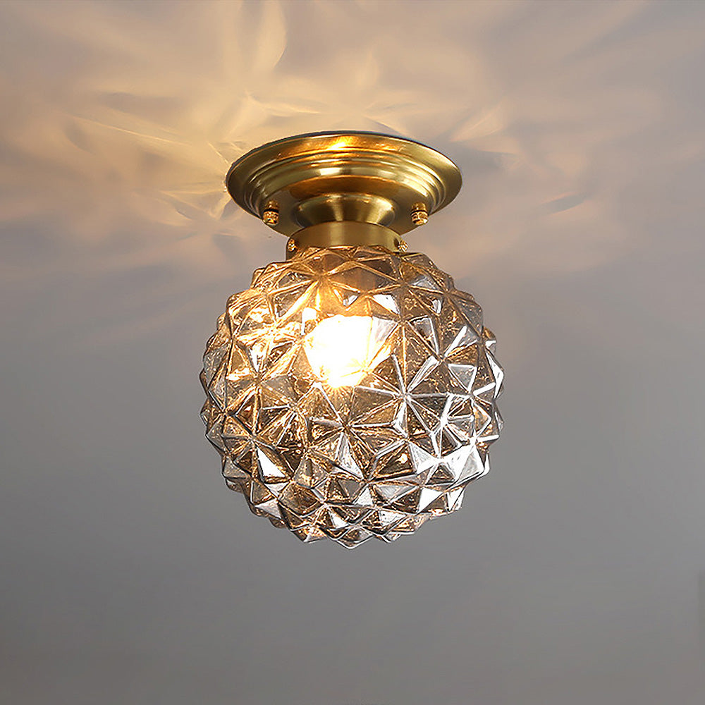 Modern Klar Glas Boll Taklampa för Hallen