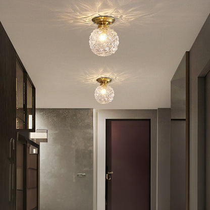 Modern Klar Glas Boll Taklampa för Hallen